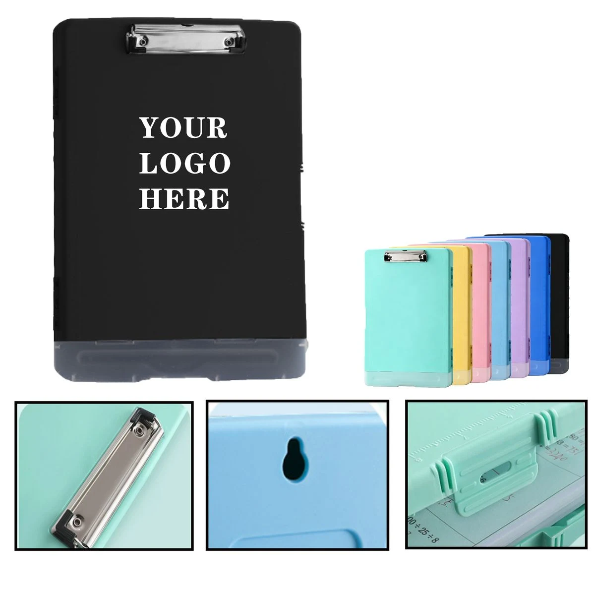 Custom Single-Color Logo Handheld A4 PP Clipboard 1