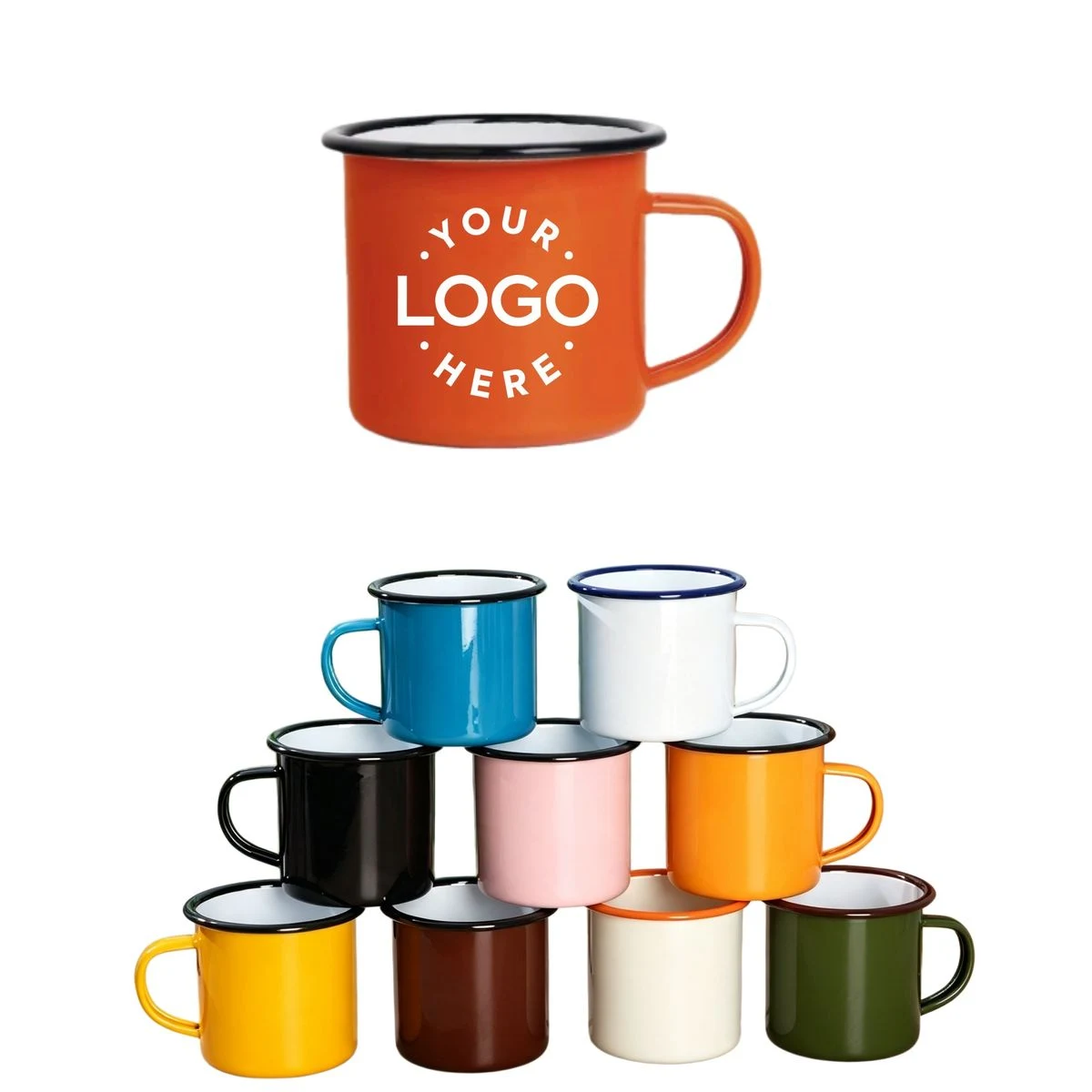 12oz Enamel Portable Campfire Camp Mug 1