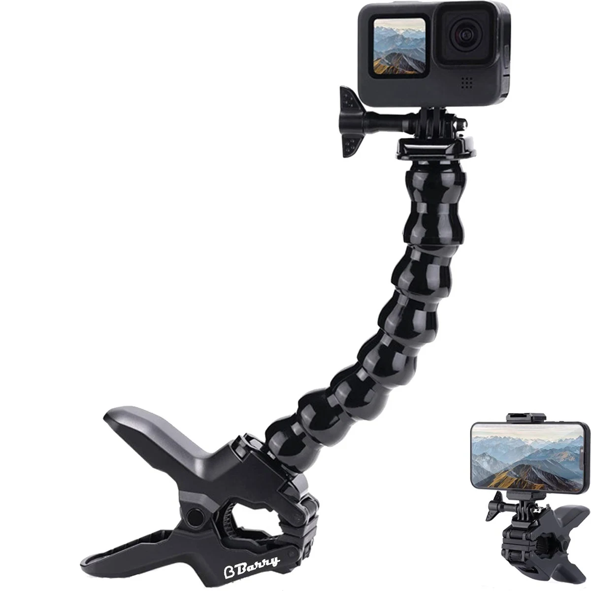 Gooseneck Phone Sports Camera Holder w/ Clip 1