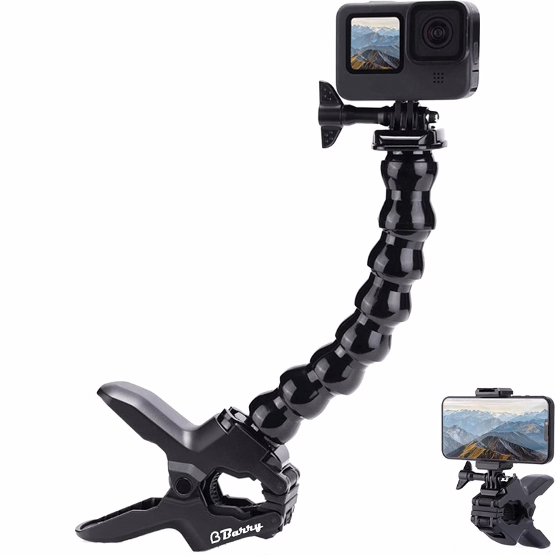 Gooseneck Phone Sports Camera Holder w/ Clip