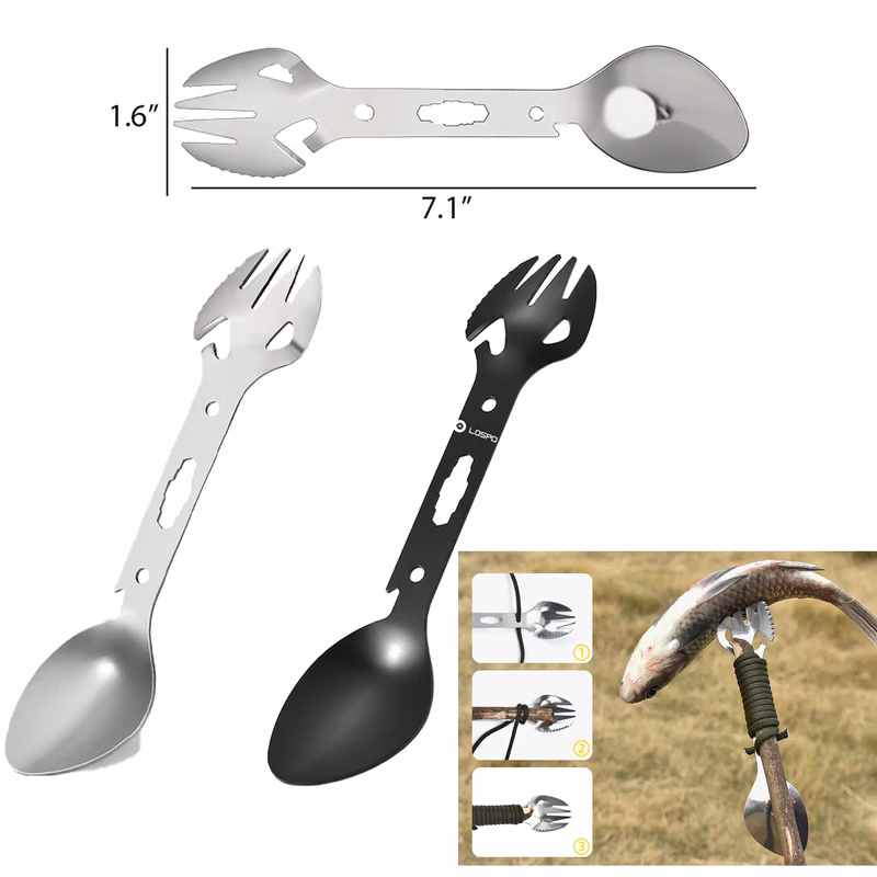 Outdoor Multifunctional Spoon MOQ 100PCS