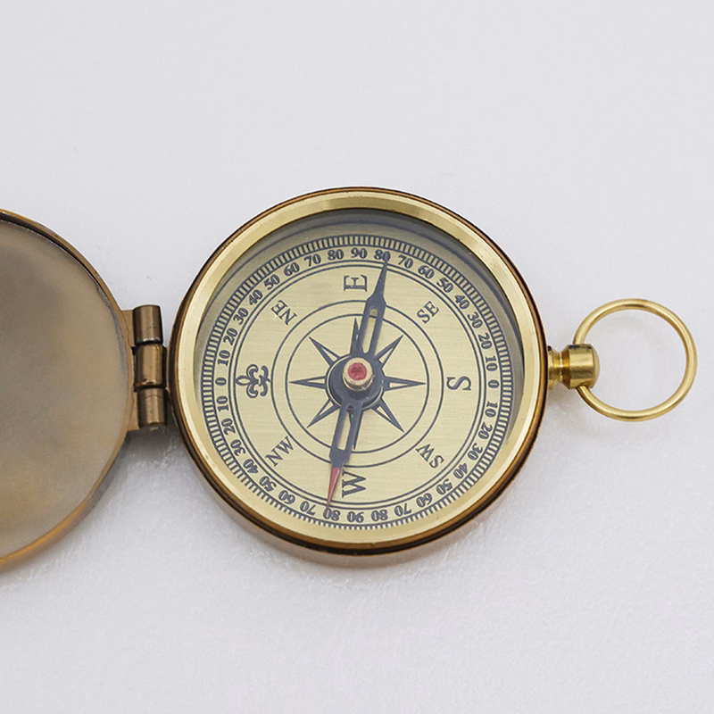 Retro Zinc Alloy Compass Pocket Watch for Outdoor Use