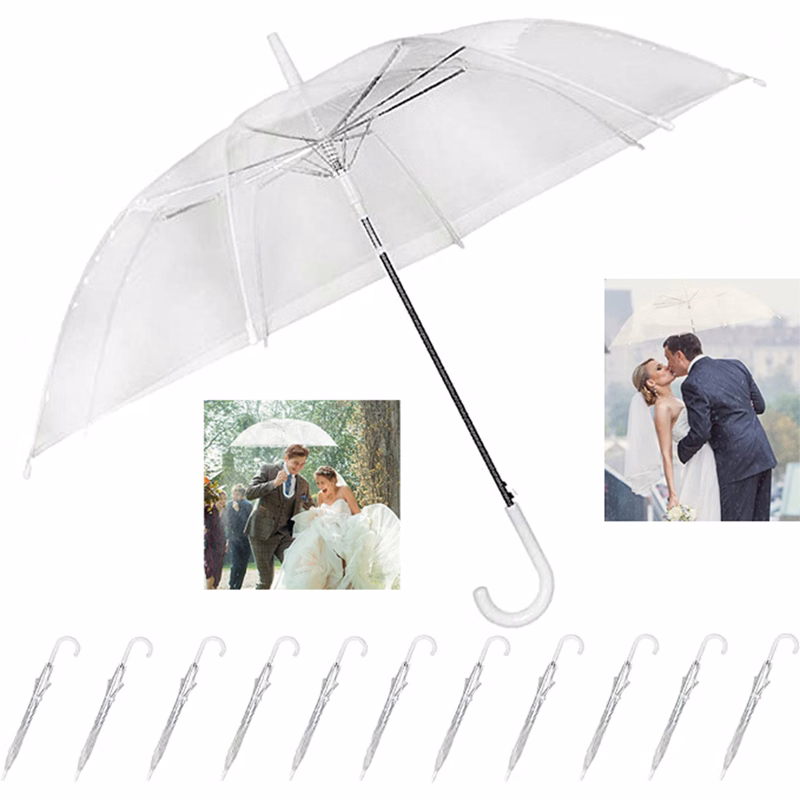 Clear Wedding Style Stick Umbrella