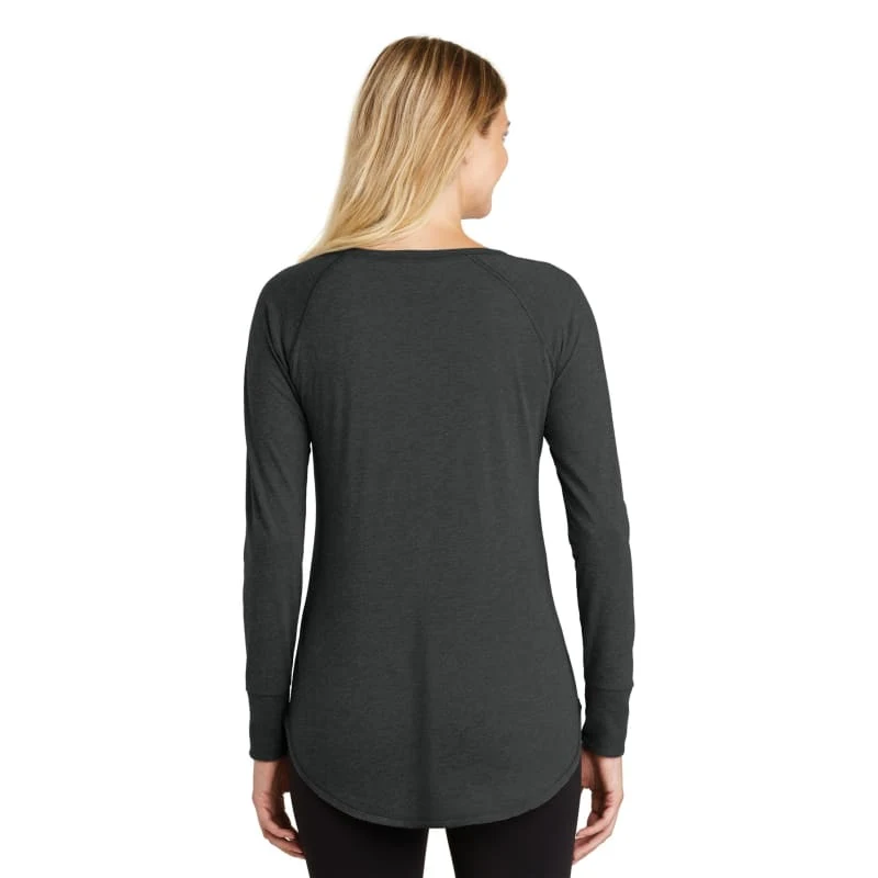 District Women's Perfect Tri Long Sleeve Tunic Tee. 1