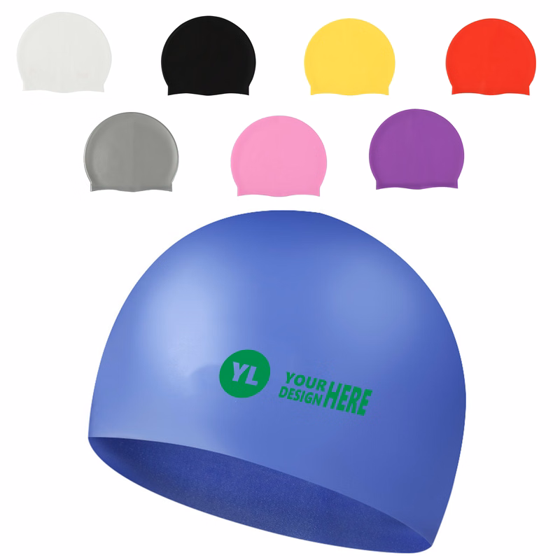 High Elasticity Waterproof Silicone Swimming Cap MOQ 30PCS