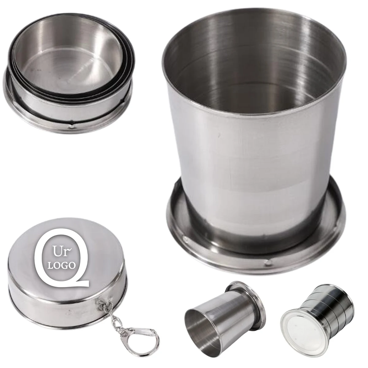 8.5 Oz Stainless Steel Collapsible Cup 1