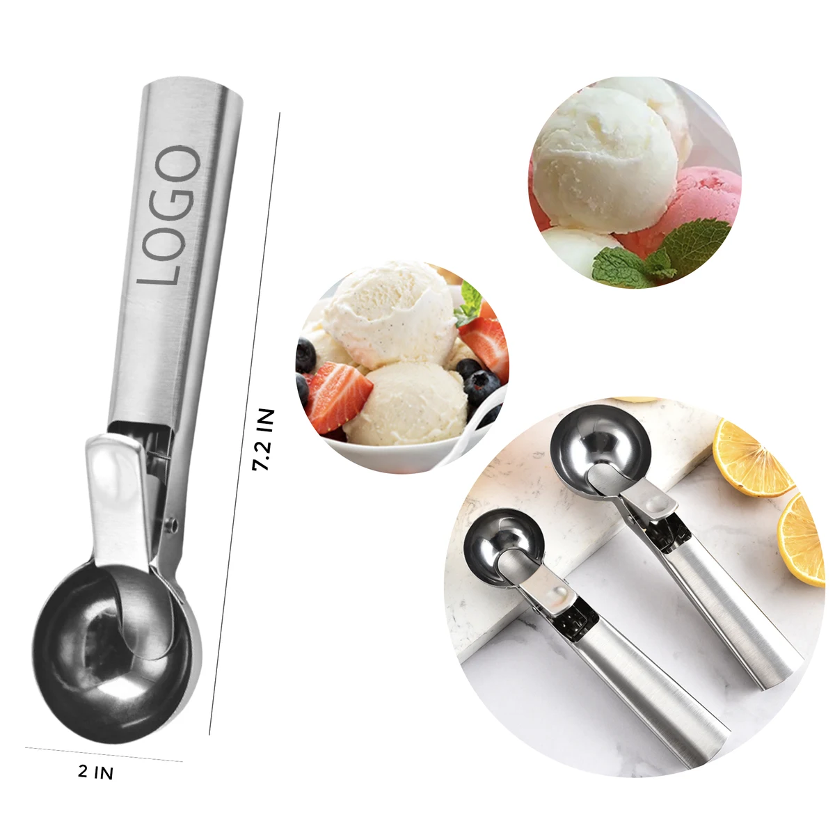 MOQ 10 PCS Stainless Steel Ice Cream Scoop 1