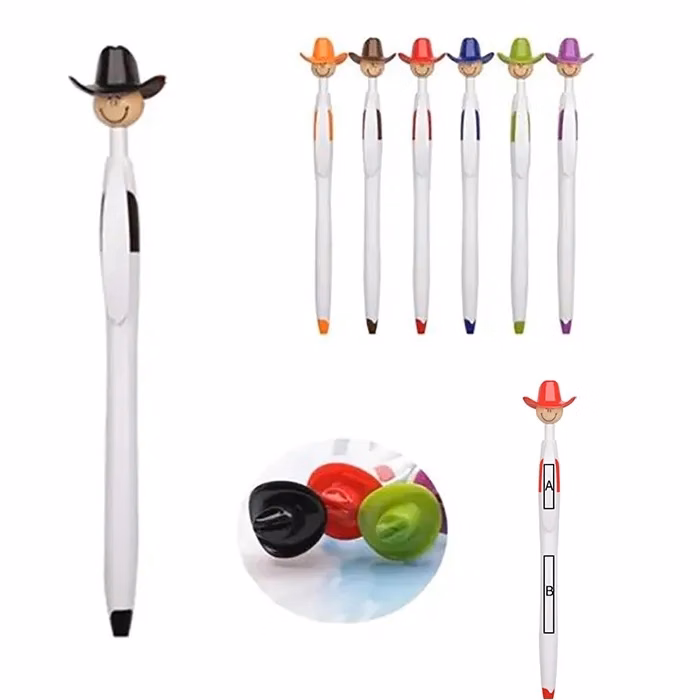 Cowboy Hat Smiley Ballpoint Pens