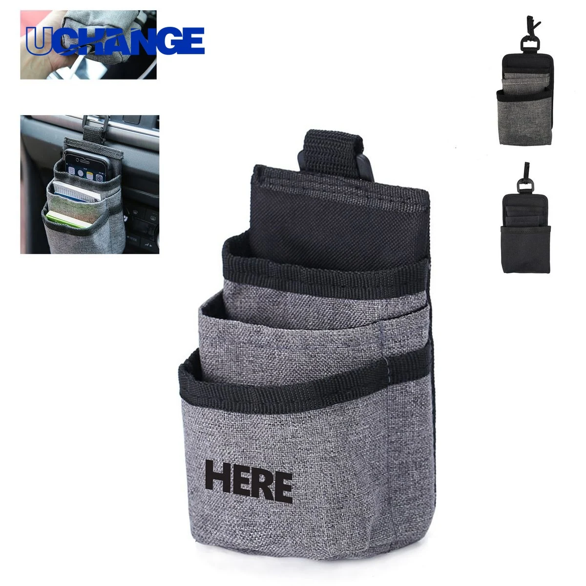 Car Hanging Organizer Bag with Cable Hole 1