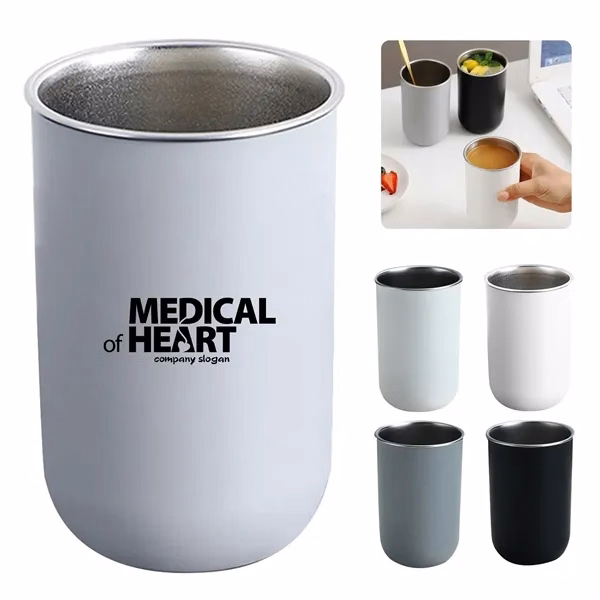 Custom 10 oz Stainless Steel Reusable Coffee Cup — BPA Free Daily Beverage