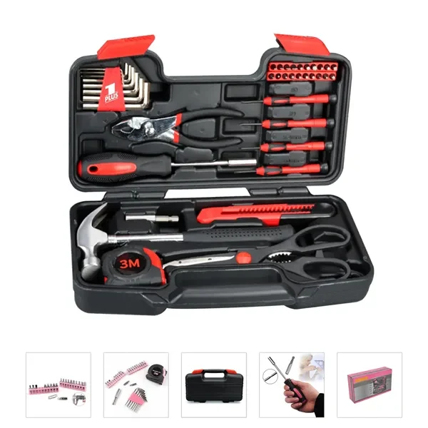 39 Piece Household Hand Tool & Repair Kit Set 1