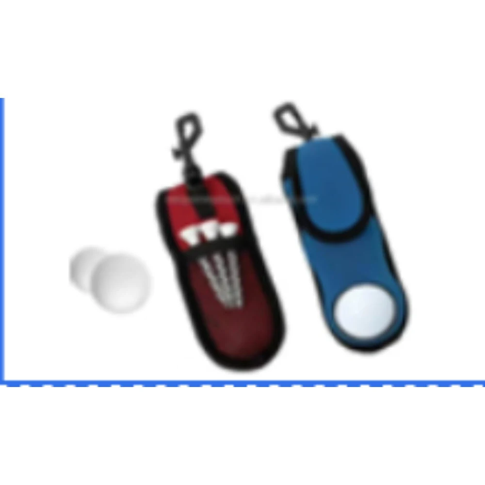 TiTUS® Golf Ball & Tee Set in Neoprene Carabiner Pouch 1