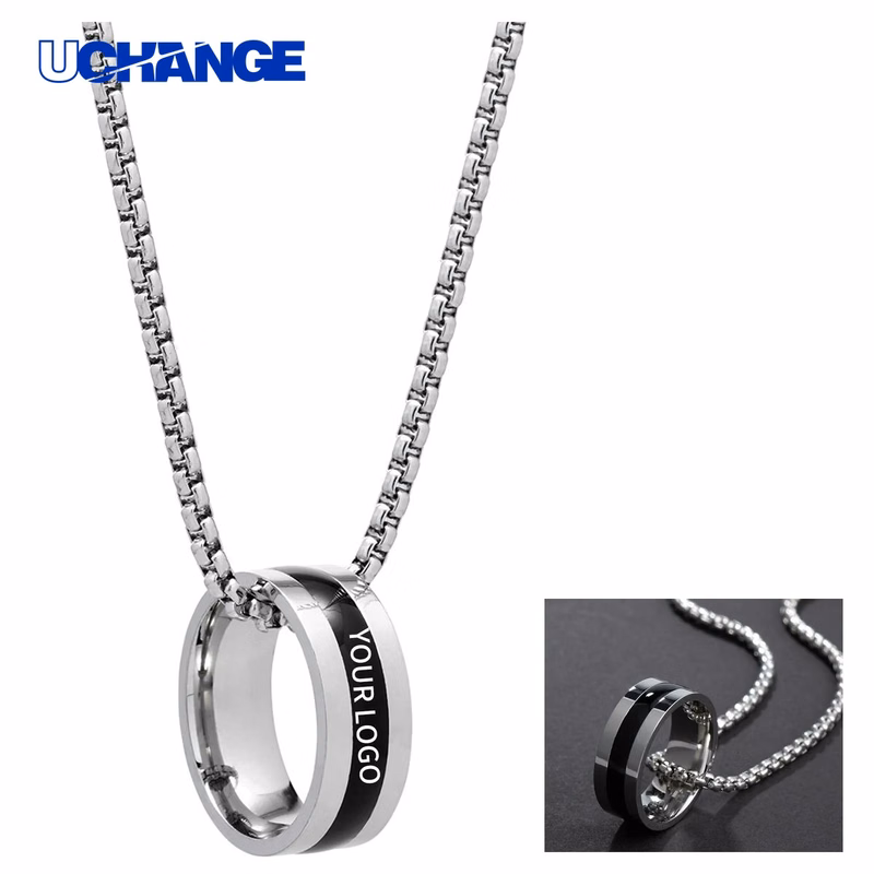 Metal Necklace with Circular Pendant