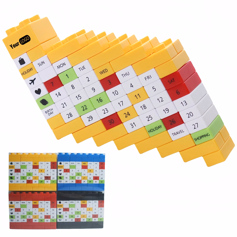 Abs School Gift Building Blocks Perpetual Calendar