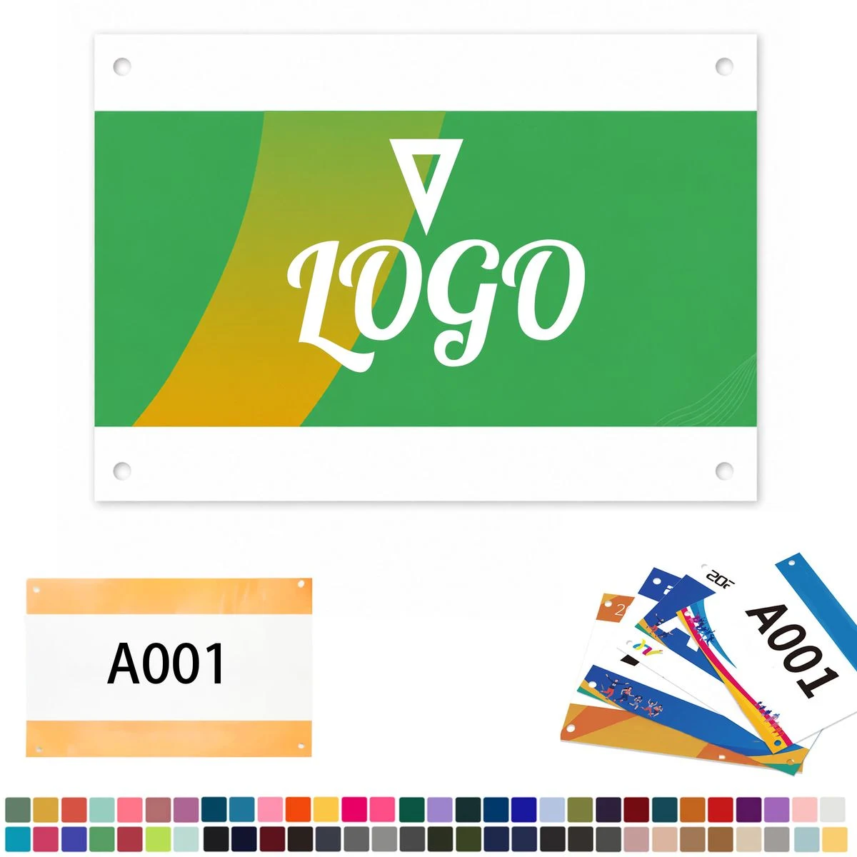 Full Color DuPont Tyvek Race Bibs for Athletics Events 1