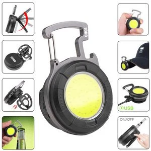 Rechargeable Mini LED Flashlight Lamp With Carabiner 1