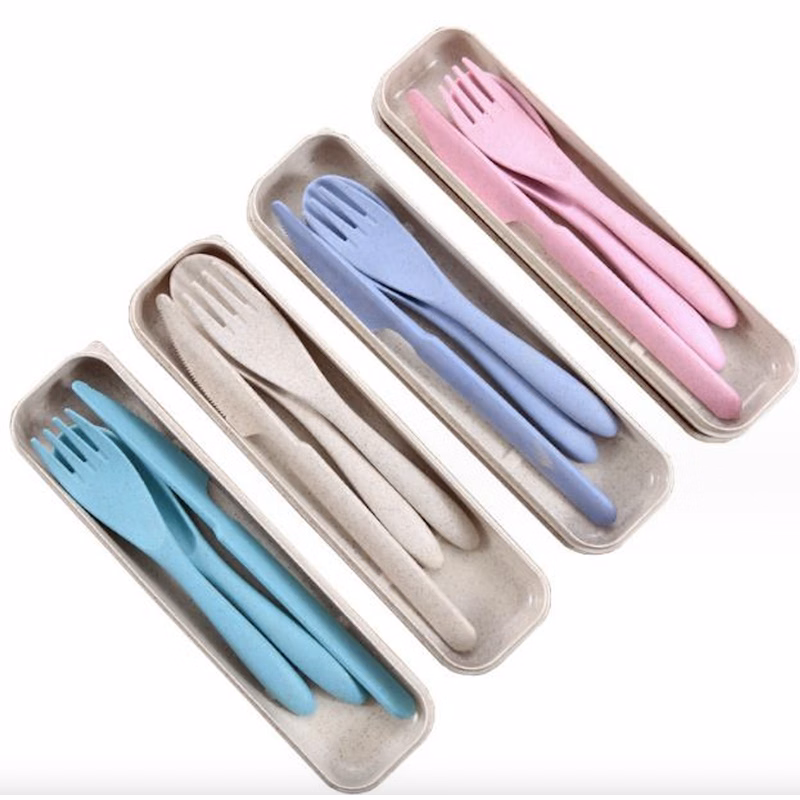 Wheat Straw Cutlery / Wheat three-piece Set