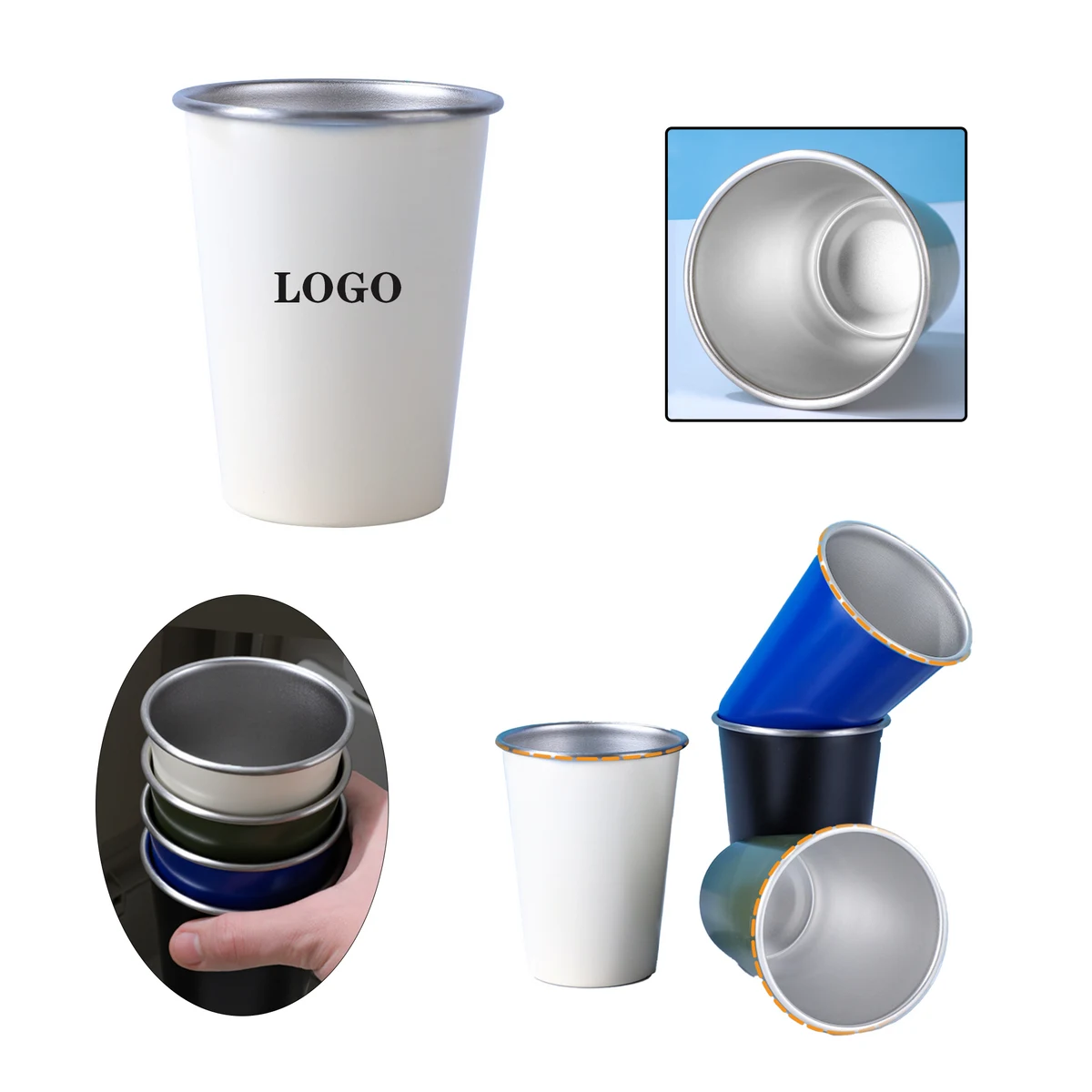 16 oz Stainless Steel Water Cup 1