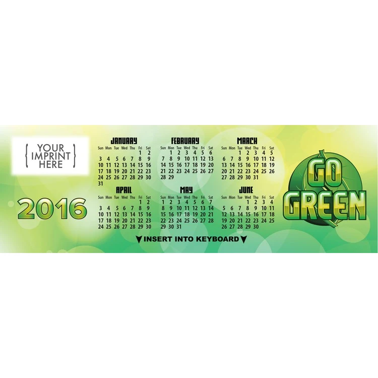 CALENDAR - Go Green Keyboard Calendar 1