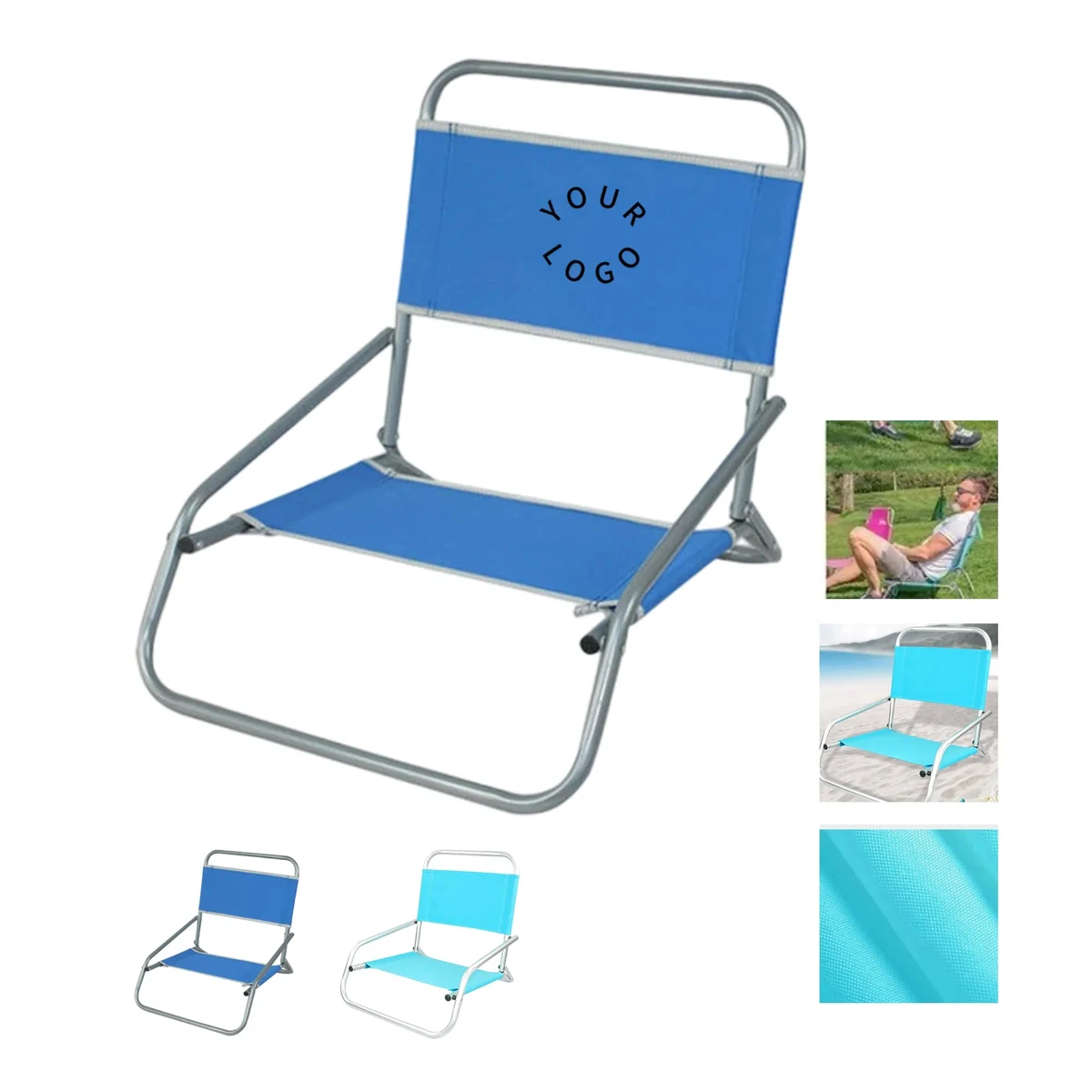 MOQ 50 Lightweight Teslin Beach Folding Chair 1