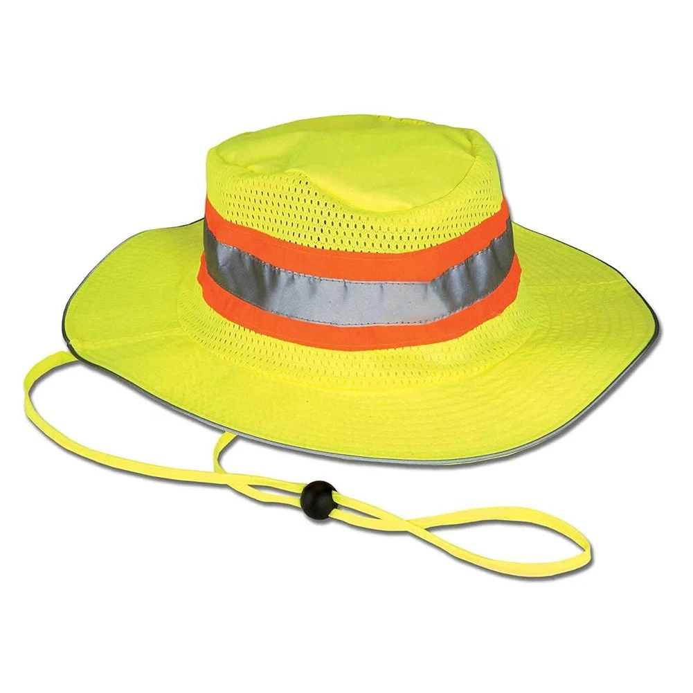 Visibility Reflective Booney Hat With Adjustable Neck Strap 1