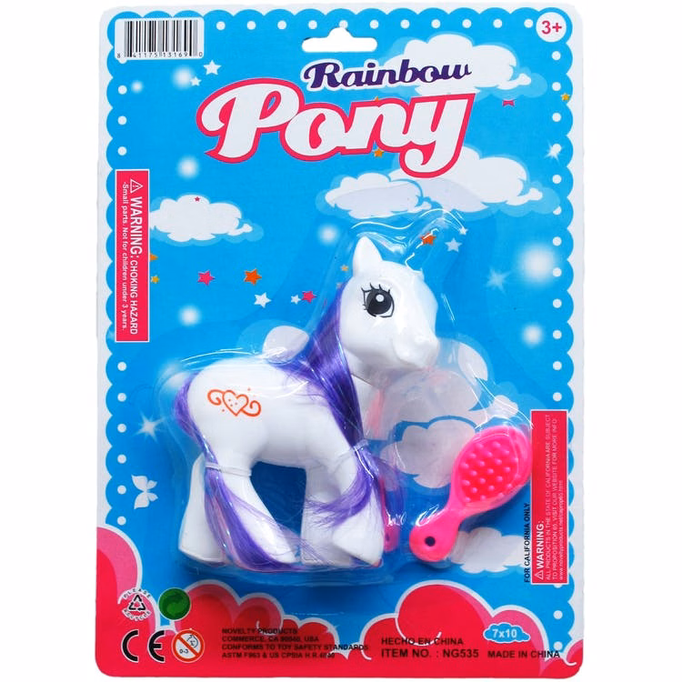 Rainbow Pony with Accessories - Assorted 4.75"