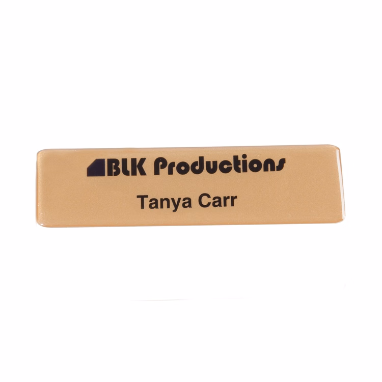 3" W x 1" H - Metal Name Badge