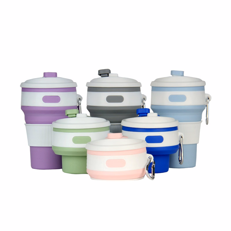 12 oz Silicone Collapsible Cup W/ Carabiner