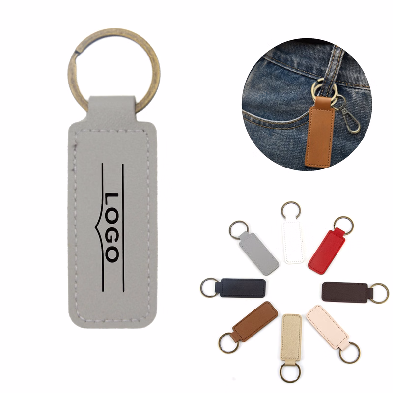 Leather Square Keychain
