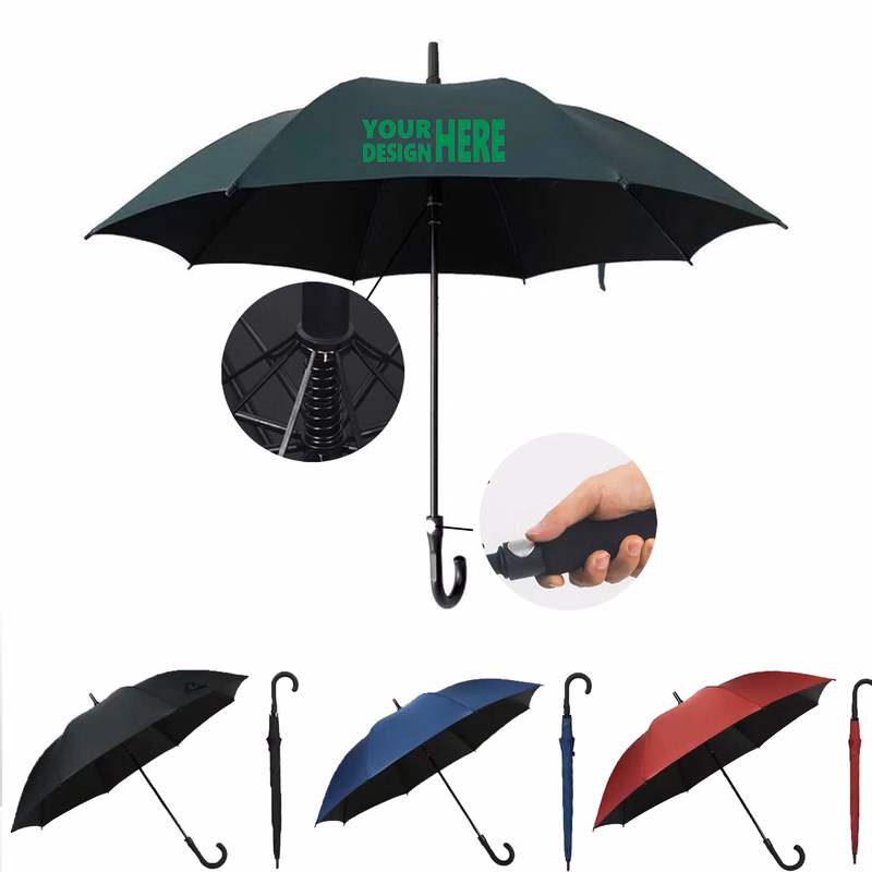 All-Fiber Golf Umbrella With Curved Handle