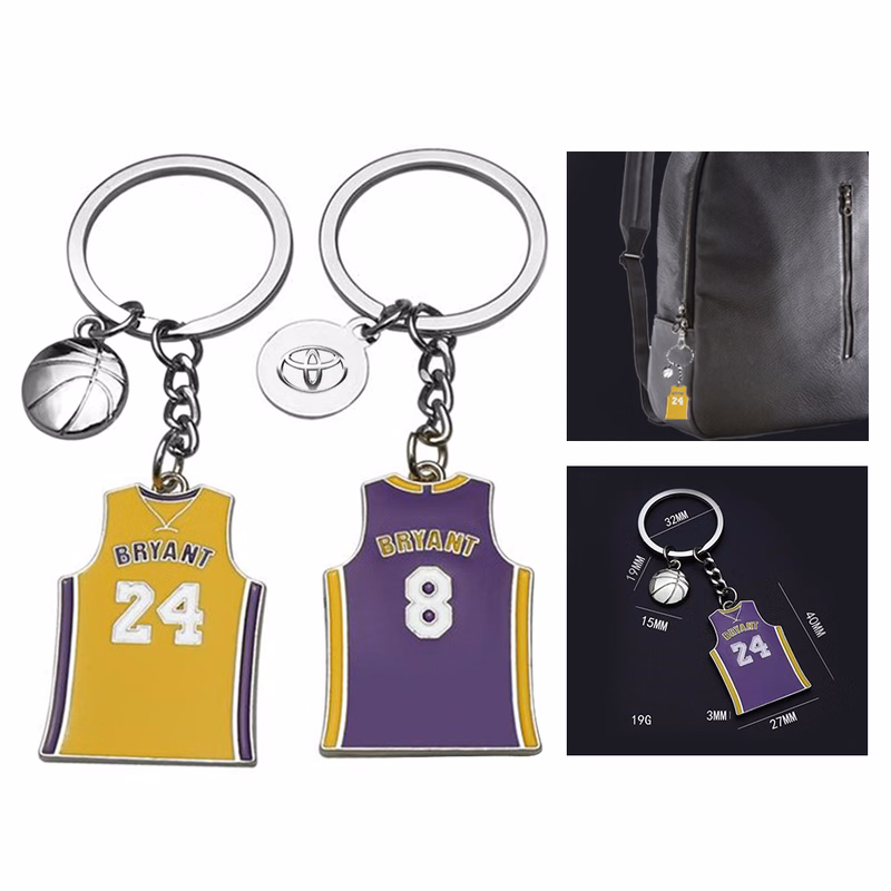 Lakers 24 & 8 Jersey Keychain Set