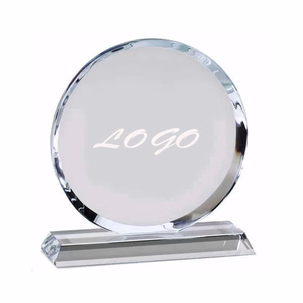Round Shape Crystal Award trophy