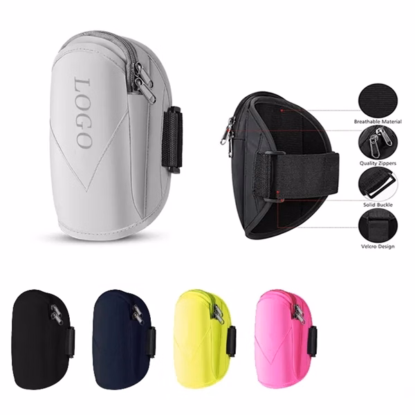 Custom Neoprene Polyester Waterproof Phone Armband — Fitness & Trade Show Essential