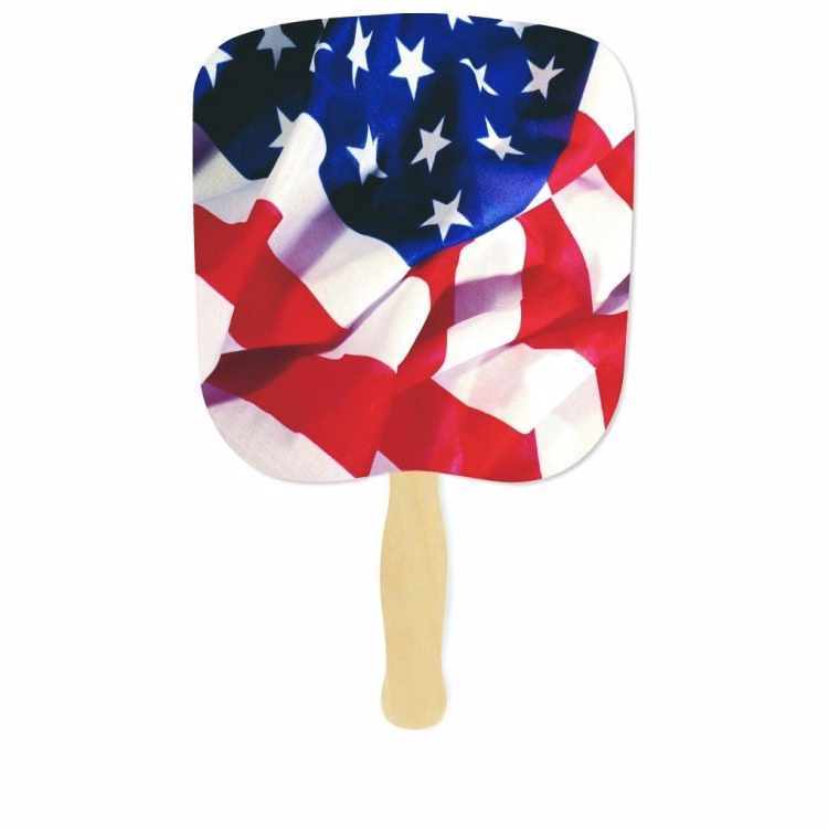 Patriotic Stock Flag Hand Held Fan