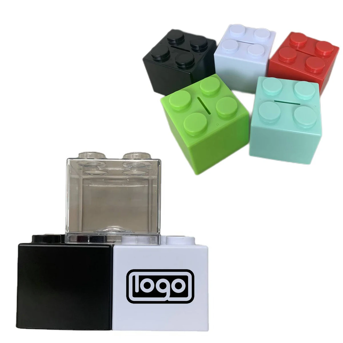 Transparent Plastic Coin Banks 1