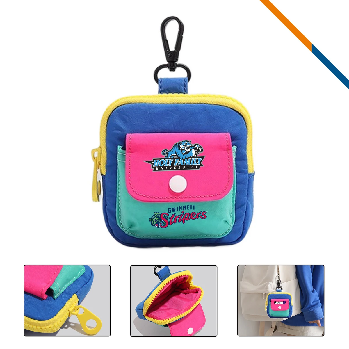 HuePuff Mini Color Block Coin Purse 1