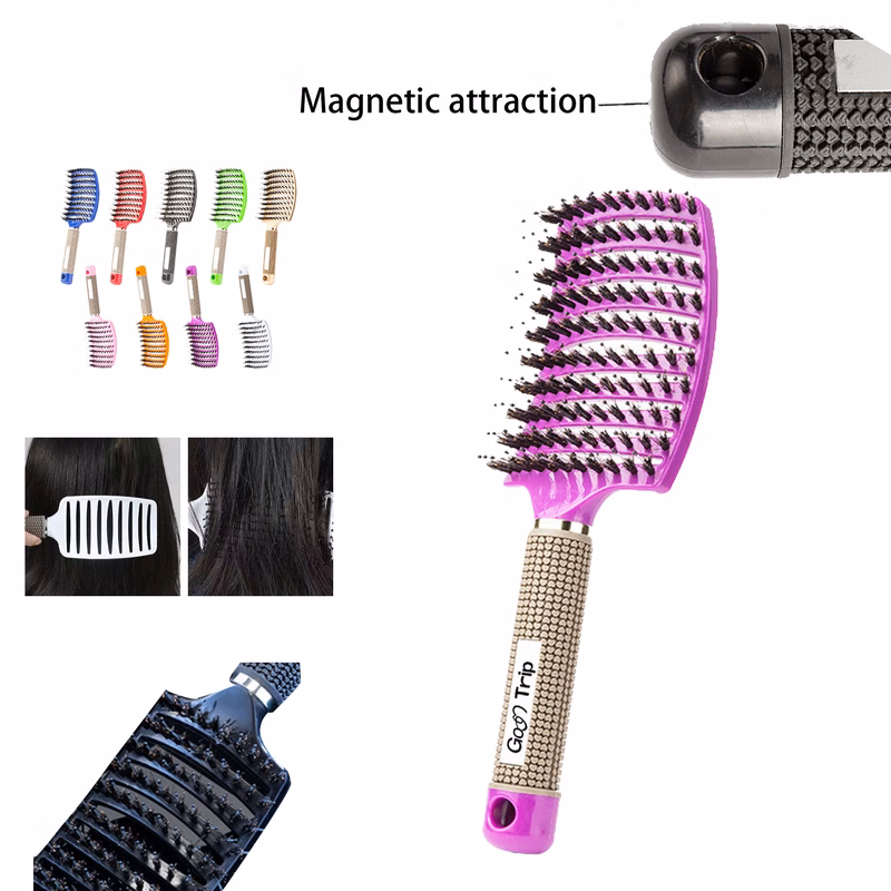 Styling Ribbed Large Curved Comb