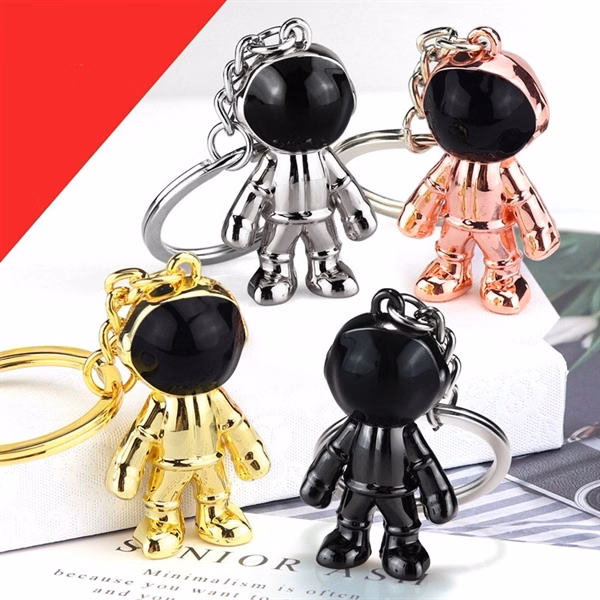 Custom 3D Metal Astronaut Key Ring — Space-Themed Tech & Corporate Giveaway