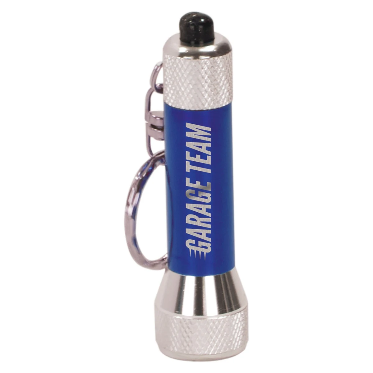 2 3/4" Blue/Silver 5 LED Flashlight with Keychain 1