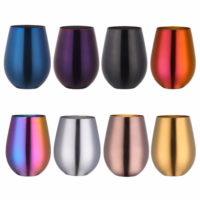 Stainless Steel Wine Glasses