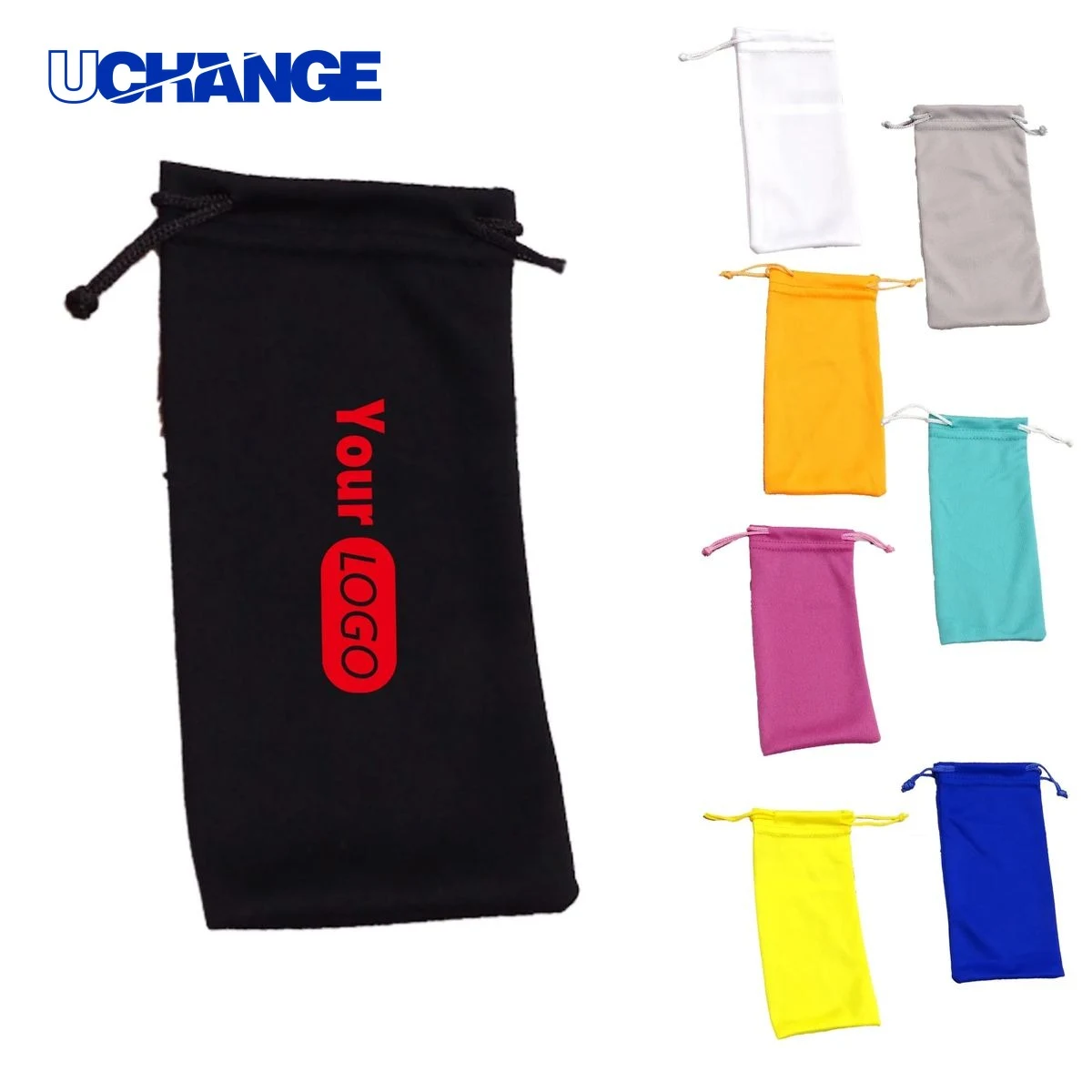 Microfiber Eyeglass Pouch Organizer with Drawstring Closure 1