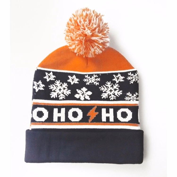 Winter knitted beanie cap