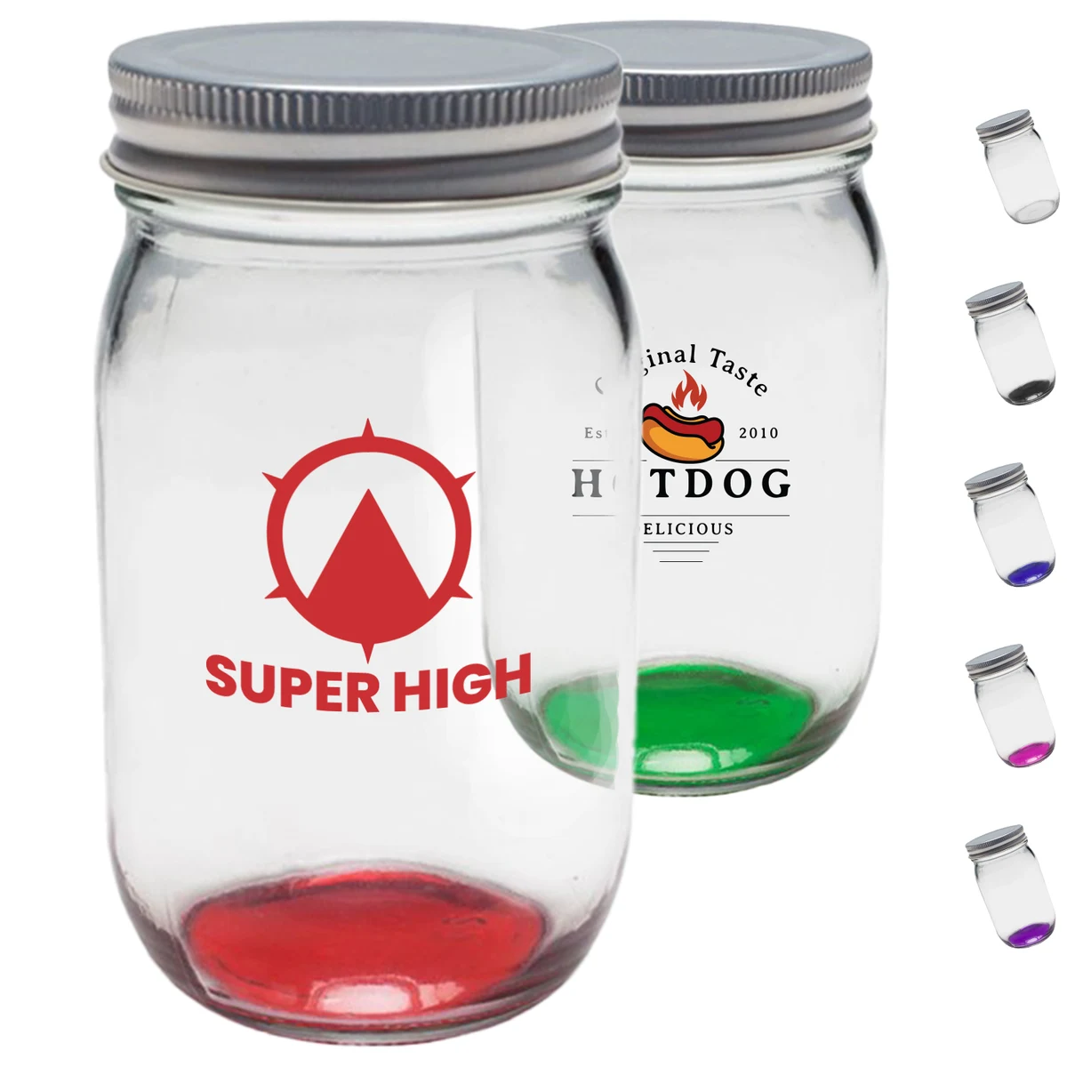 16 oz. Canning Mason Jars W/ Custom Logo 1