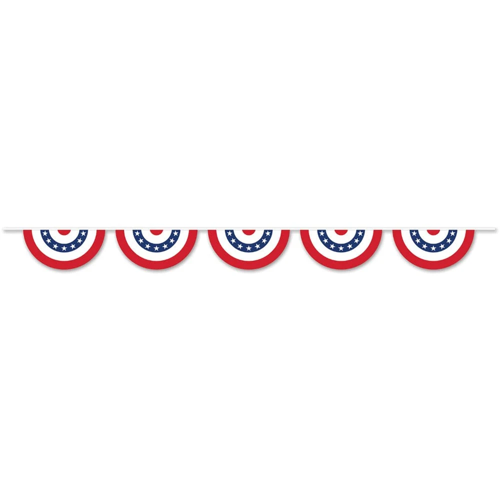 Patriotic Bunting Banners - Stars & Stripes 11" x 12' 1
