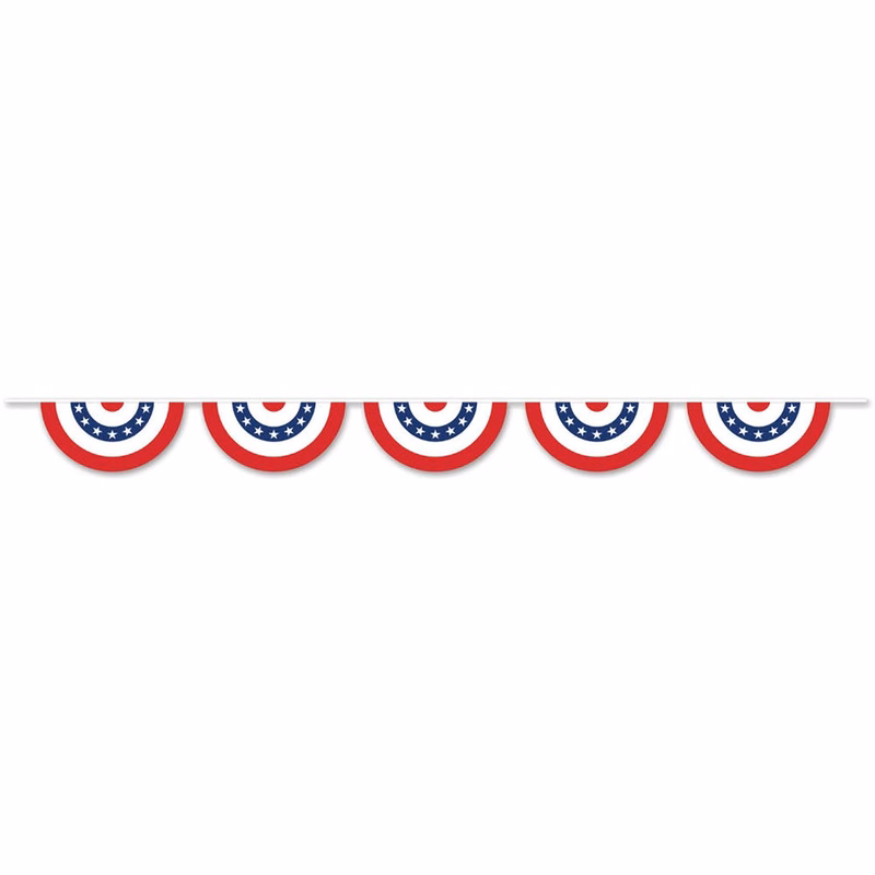 Patriotic Bunting Banners - Stars & Stripes 11" x 12'