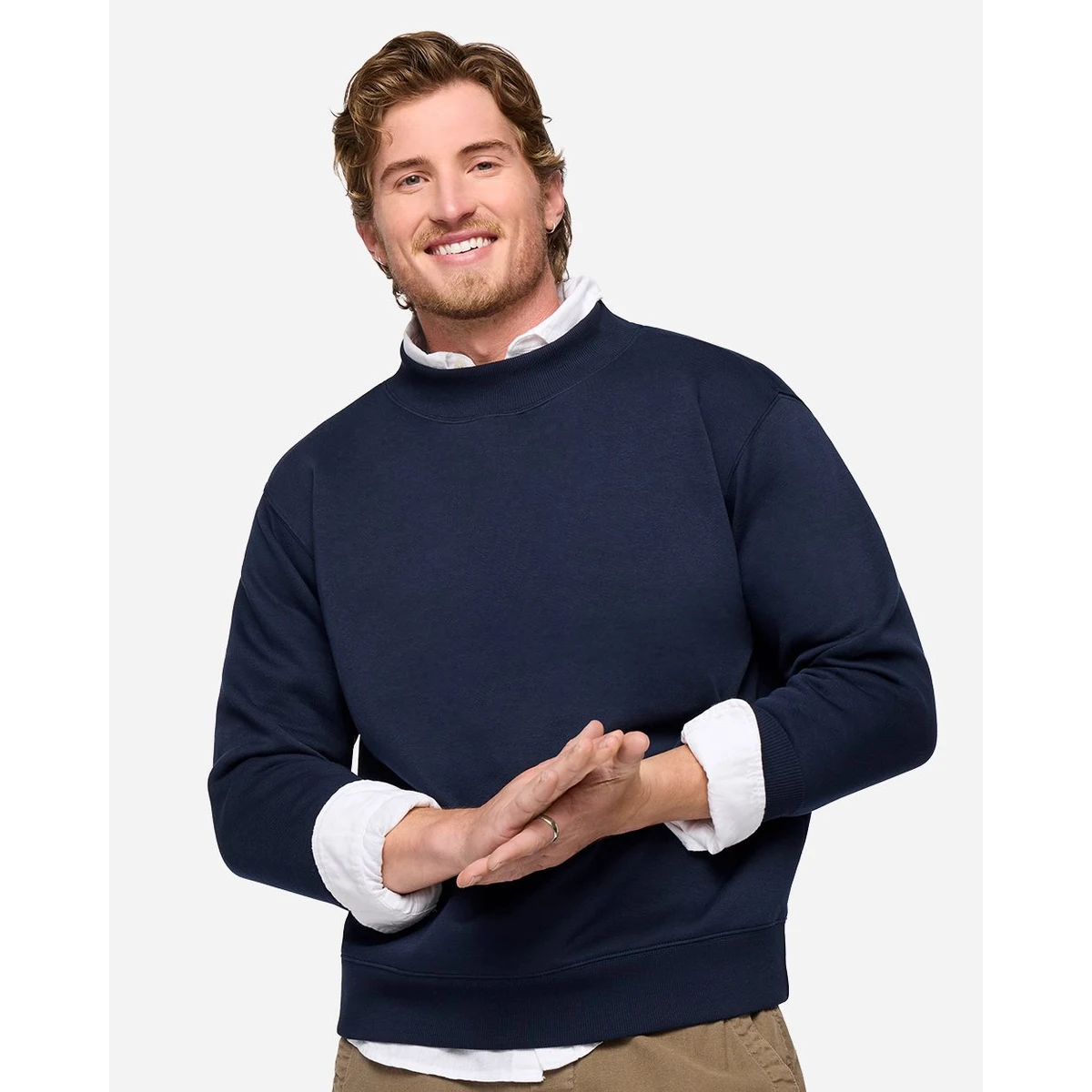 Unisex Mock Neck Fleece Sweatshirt - 6928, custom hoodie or sweatshirt with logo imprint 1
