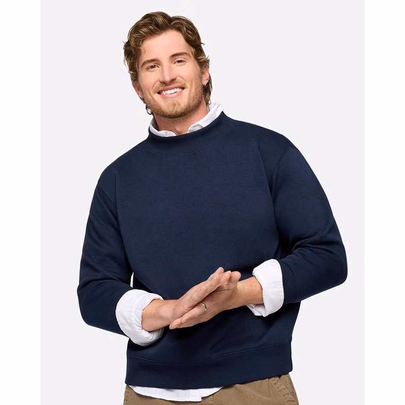 Unisex Mock Neck Fleece Sweatshirt - 6928