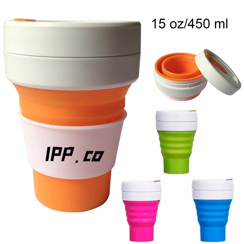 Pocket Size Collapsible Silicone Travel Cup 15oz / 450ml