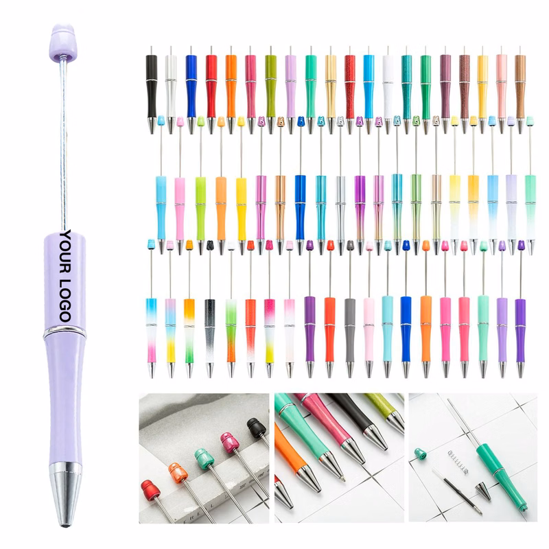 Plastic Beadable Pen with Twist Writing Tip