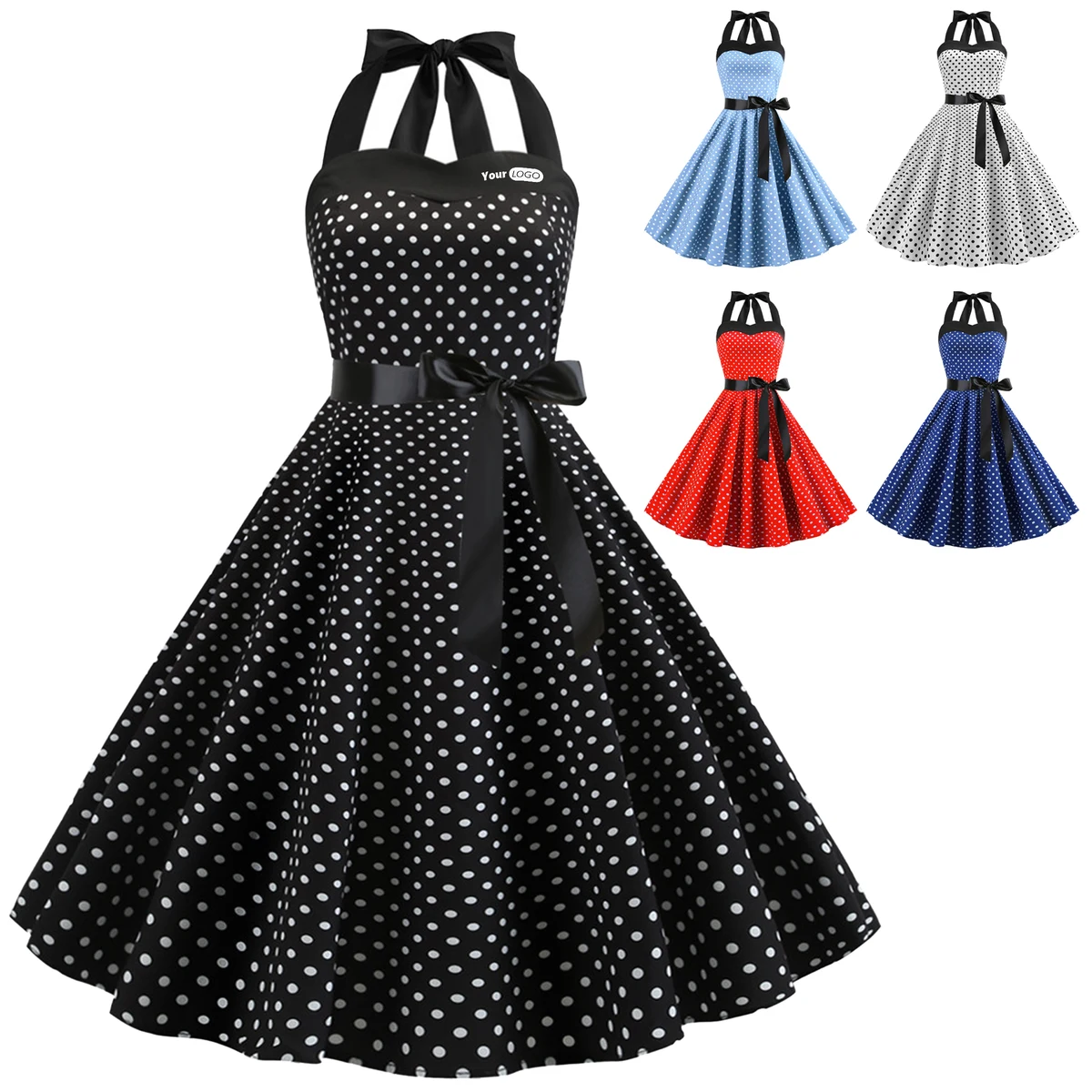 Polyester Vintage Large Skirt Dress 1